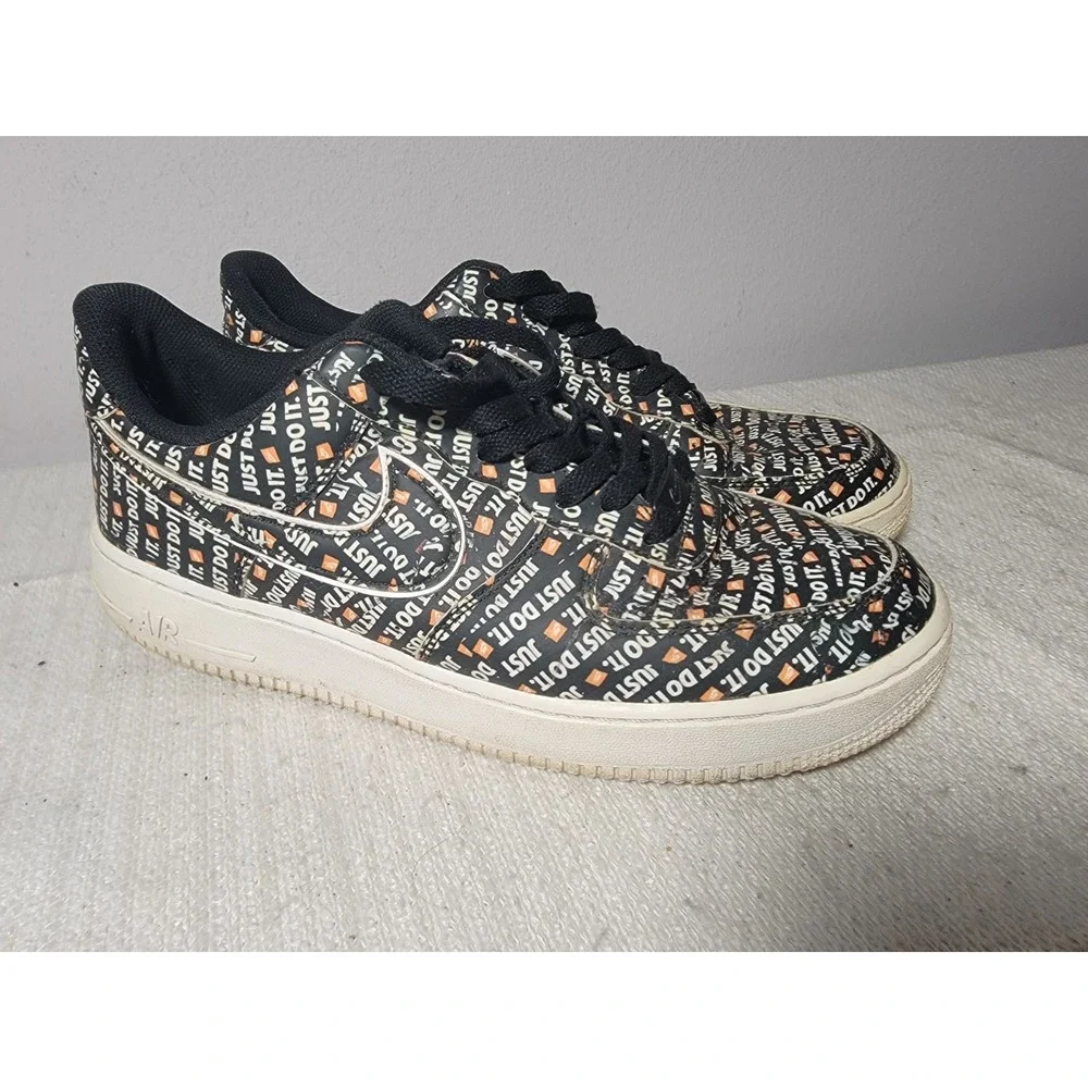 Nike Air Force 1 07 Premium Just Do It Collection Black Mens 10 AO6296-001